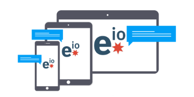 Mobile phone, tablet, and computer screen showing support requests to Eulerio.