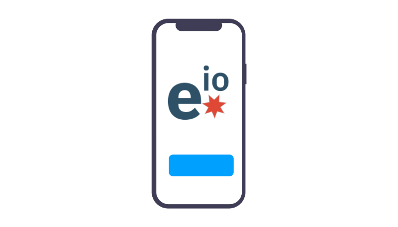 Mobile phone with Eulerio app on the screen.